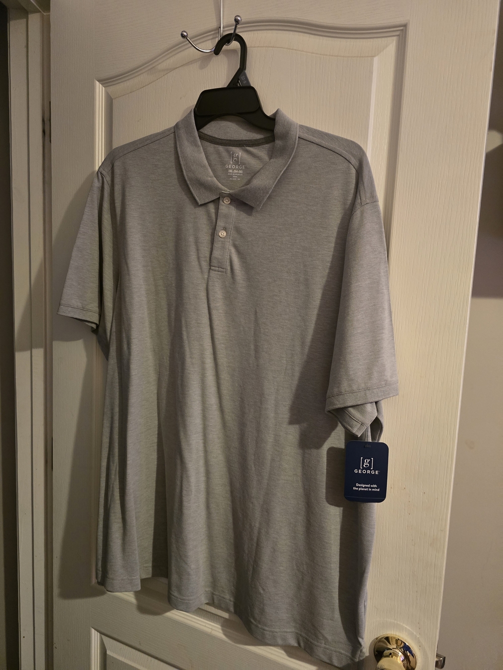 George Men's Heather Light Gray Polo
